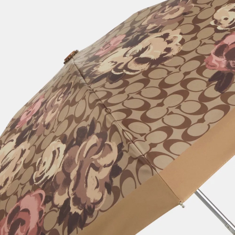 New coach Mini Umbrella In Signature Rosette Print - Picture 2 of 5